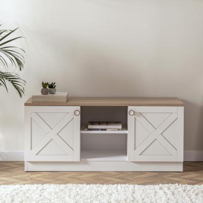 The Range Coastal Home - TV Unit - White and Oak
