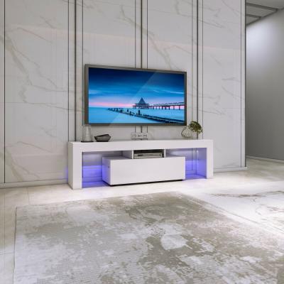 The Range TV Cabine with White High Gloss Front Panels  - White