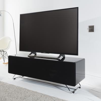 The Range Chromium Concept TV Stand - Black