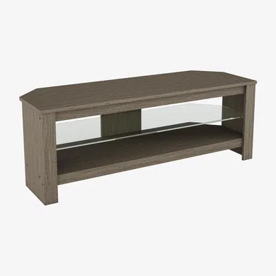 The Range Calibre 1.15m TV Stand with Glass Shelf - Grey