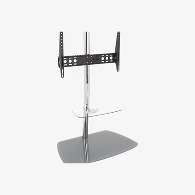 The Range Iseo Corner Pedestal TV Stand Up to 70" - Silver