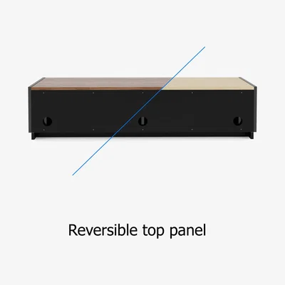 The Range Alphason Horizon Reversible 1600mm TV Stand  - BLACK/LIGHT OAK/WALNUT