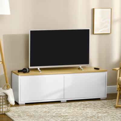 The Range TV Stand Cabinet for TVs up to 65 Inches TV Unit with 2 Cupboards - White