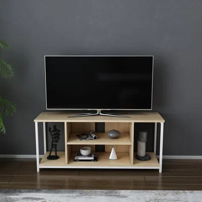 The Range Rinaldo Wide Tv Stand - Sapphire Oak and White - Sapphire Oak