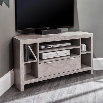 The Range Bloc Corner TV Unit - Concrete