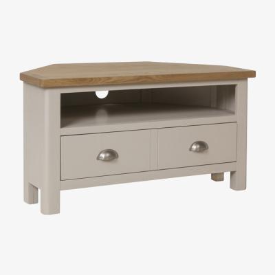 The Range Cambridge Corner TV Unit - Dove Grey