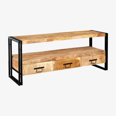 The Range Upcycled Industrial Vintage Mintis Large TV Stand  - Light Wood