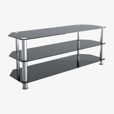 The Range Glass TV Stand 1.25m - Black