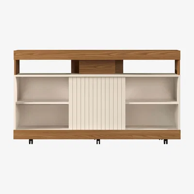 The Range Vision 120 flat screen TV unit   - Oak and gloss white