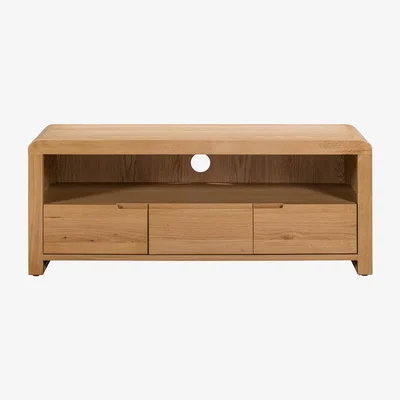The Range Curve TV Unit - Oak