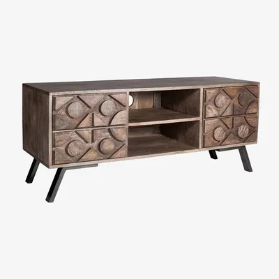 The Range Camberley Mango Solid Wood Large TV Stand  - Medium Wood