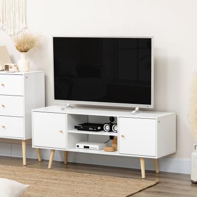 The Range TV Unit Cabinet for TVs up to 55 Inches, TV Stand - White