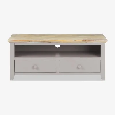 The Range Florence Wooden TV Unit with 2 Drawers - Truffle