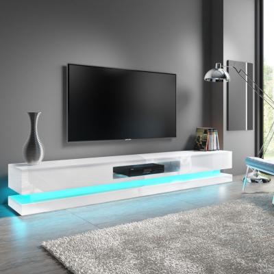 The Range White High Gloss TV Cabinet with LED Light - White