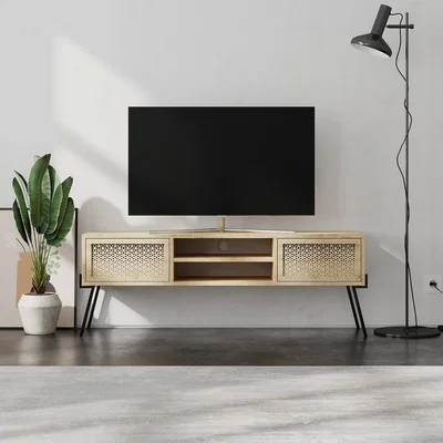 The Range Naive Modern TV Stand Multimedia Centre TV Unit With Storage Cabinet - Oak