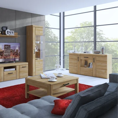 The Range Cortina 2 Drawer TV Cabinet in Grandson Oak - Grandson Oak