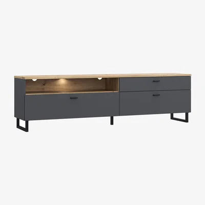 The Range Klara 2 Door TV Unit  - Grey