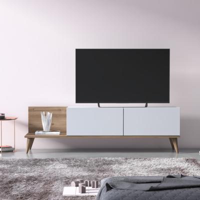 The Range Soho TV Stand, 2 Flip Doors, 1 Open Shelf - Ruumstore - Varna Oak