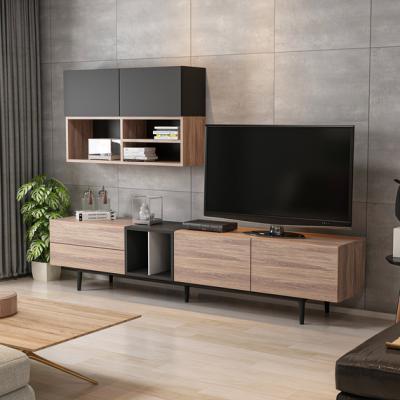The Range Diany - TV Unit and Floating Shelves - Walnut