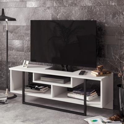 The Range White and Black Astona 120 cm Wide TV Stand for TVs up to 55''