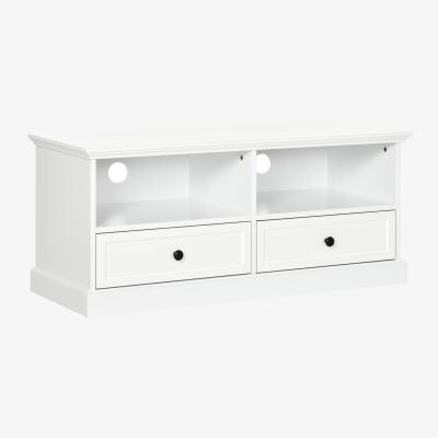 The Range TV Stand Cabinet with Cable Management, Drawer and Shelf  - White