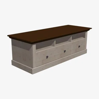 The Range Monaco Three Drawer TV Table - White