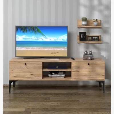 The Range Merit TV Unit with Metal Leg - Walnut