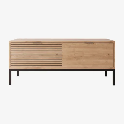 The Range Alya Tv Stand, Oak and Black - Oak