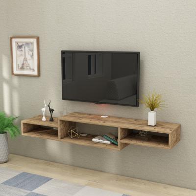 The Range Loretta Floating TV Stand with Shelves - Atlantic Pine