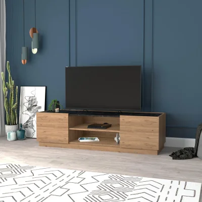 The Range Etna TV Stand   - Warm Oak and Lotus