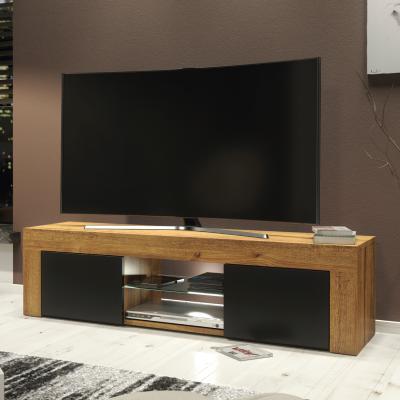 The Range Loom TV Unit 130cm - Oak & Black