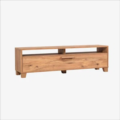 The Range Leroy TV Stand, TV Table and Lowboard, 140 cm Natural - Pine