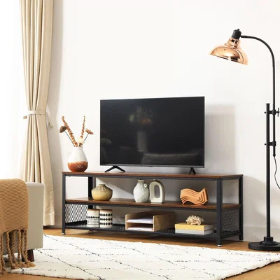The Range 140cm Industrial TV Cabinet with Metal Frame - Brown