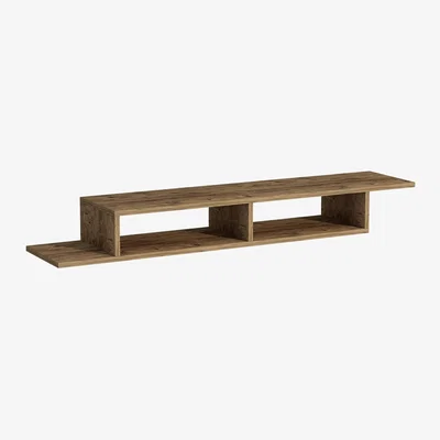 The Range Eldon Floating TV Stand with Shelves - Atlantic Pine