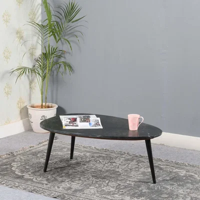 The Range Luxor Large Tv Stand With Marble Top  Metal Legs - Marble