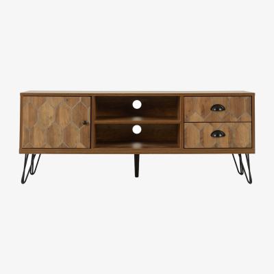 The Range Ottawa One Door Two Drawer TV Unit - Oak Effect
