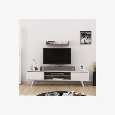 The Range Melis TV Unit Walnut White 160 Cm - Walnut