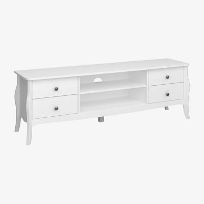 The Range Baroque Wide 4-Drawer 2-Shelf TV Table
