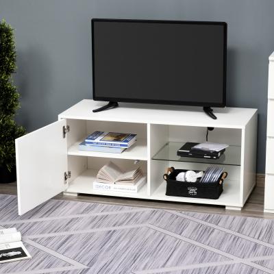 The Range High Gloss TV Stand Storage Cabinet - White, High Gloss White