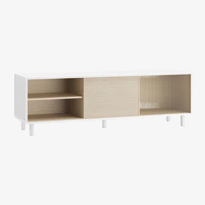 The Range 140cm TV Stand for up to 60 Inch TV Cabinet for Living Room - White