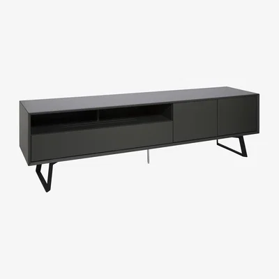 The Range Alphason Carbon 2000mm TV Stand - Black and Grey