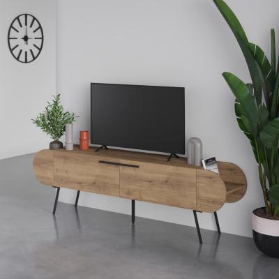 The Range FWStyle 2 Door Capsule Design Modern TV Unit Scratch Resistant - Dark Oak