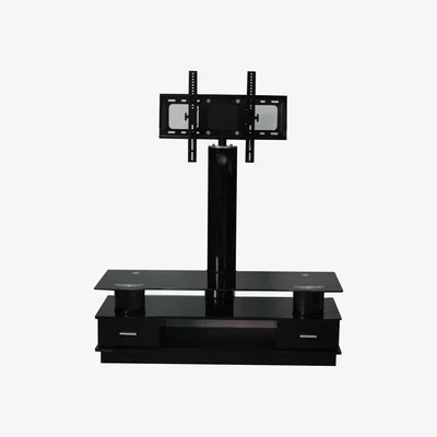 The Range London TV5100 TV Stand with Bracket & 2 Drawers - Black