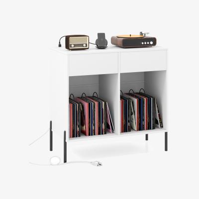 The Range Double Wide Turntable Stand - White