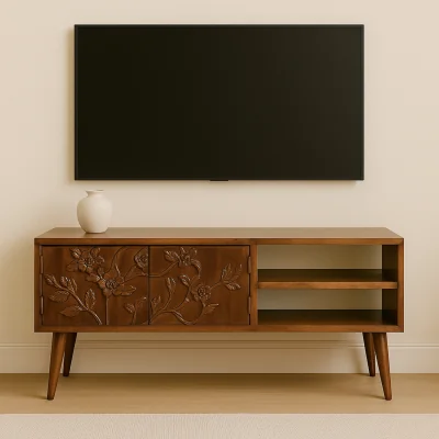 The Range Solid Wood  Botanic Media Unit - Brown