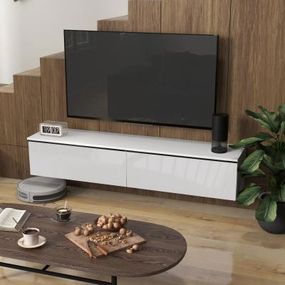 The Range 160cm White Floating TV Unit Stand - White