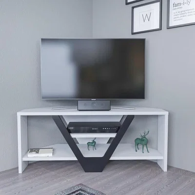 The Range Karin White and Black TV Stand - White and Black