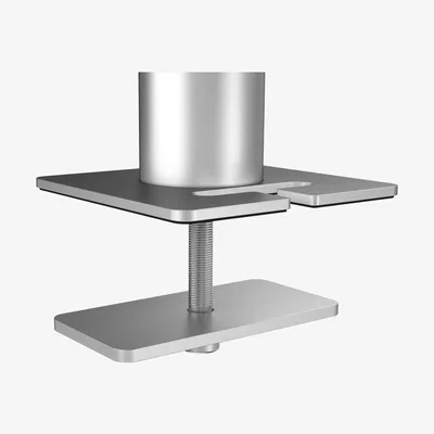 The Range Durable Monitor Mount PRO for 2 Screens Through Desk Clamp Attachment - Silver
