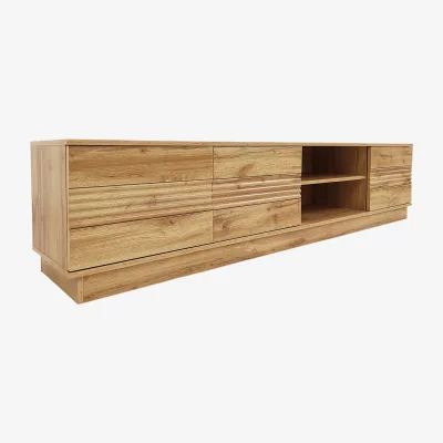 The Range Toro Lowboard with 3 doors in Open Wotan Oak - Wotan Oak