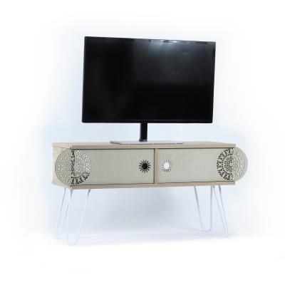 The Range Illia TV Unit No2 Oak and White - Oak and White